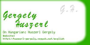 gergely huszerl business card